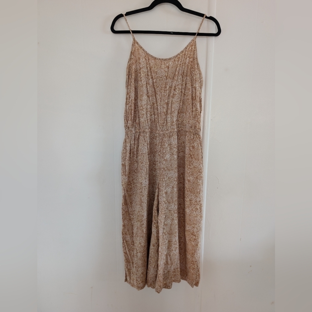 Old Navy Beige Patterned Jumpsuit